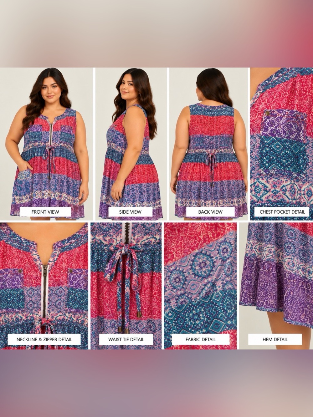 torrid Teal, Pink & Purple Striped Midi Dress